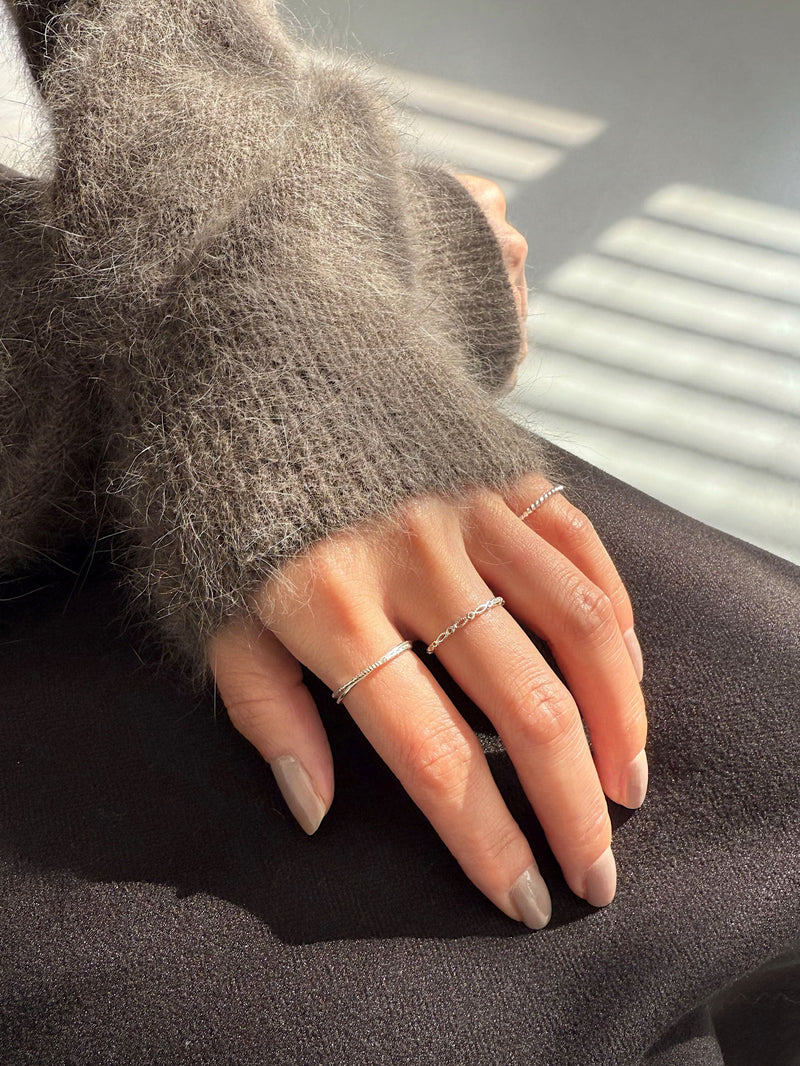 [925 Silver] แหวนทรงลูกบาศก์