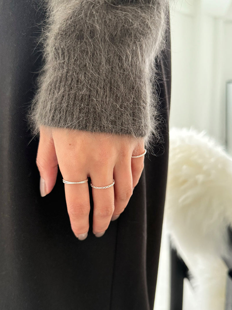 [925 Silver] แหวนทรงลูกบาศก์