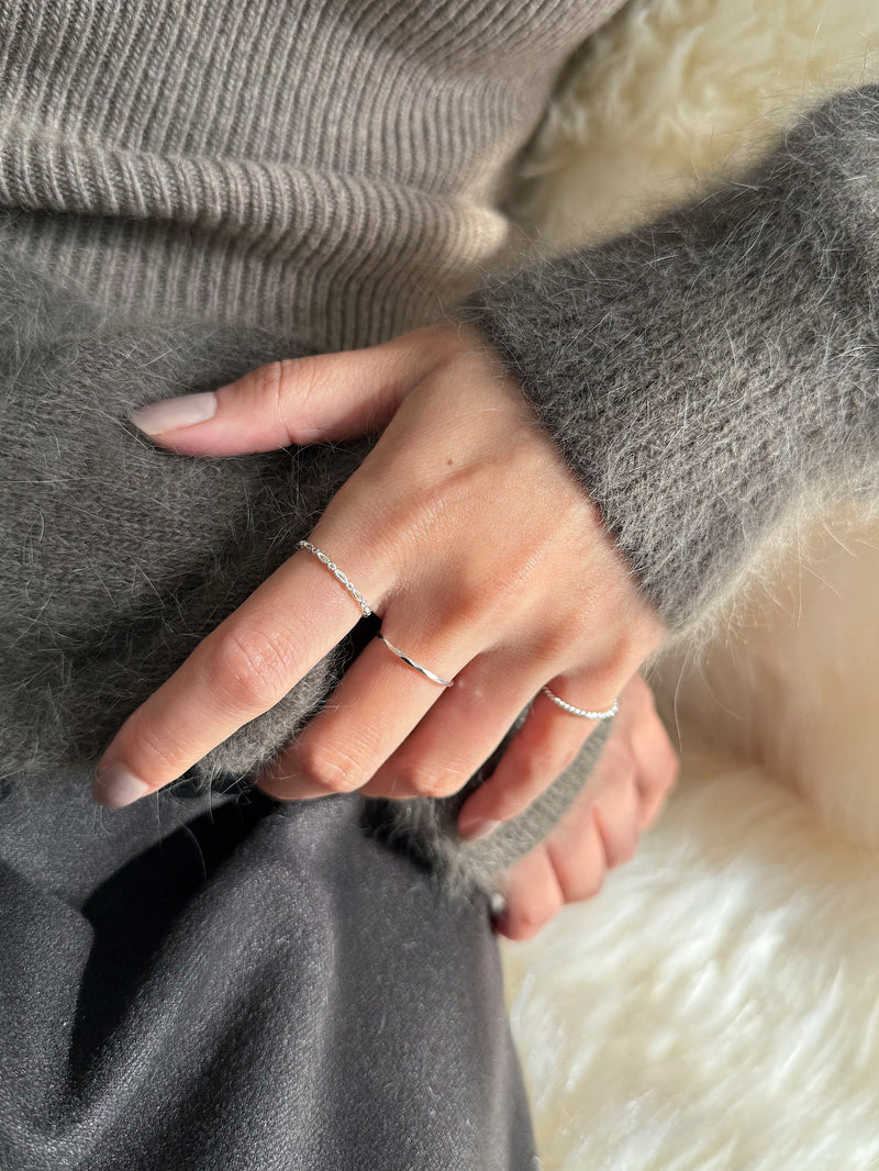 [925 Silver] แหวนทรงลูกบาศก์