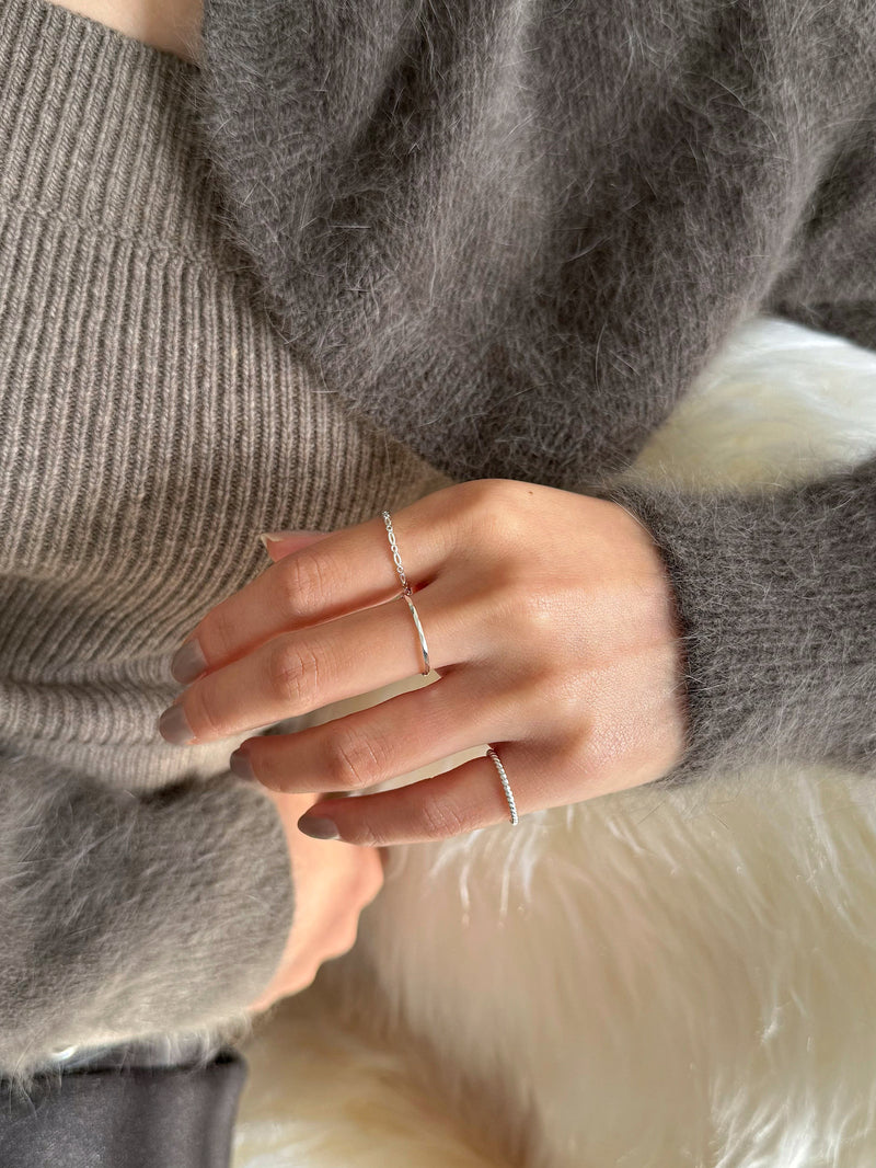 [925 Silver] แหวนทรงลูกบาศก์