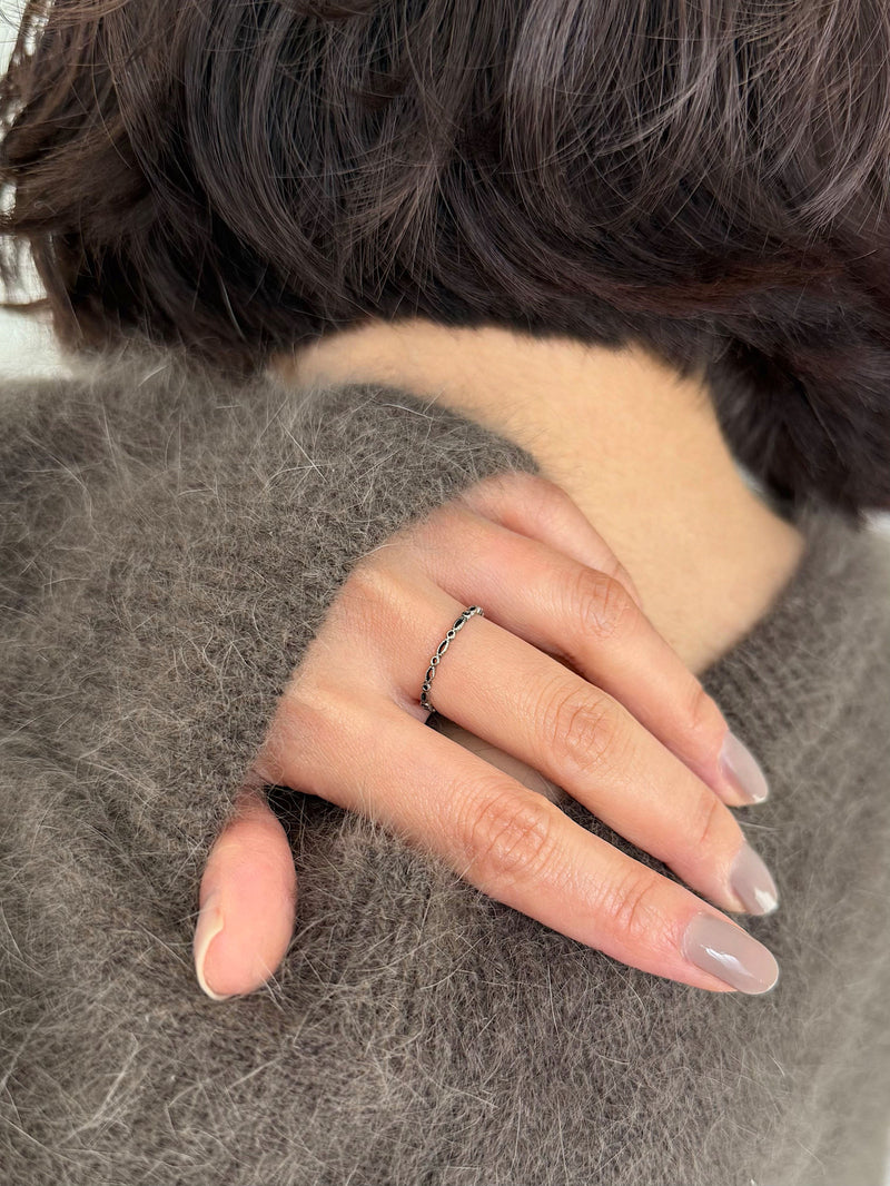 [925 Silver] แหวนทรงลูกบาศก์