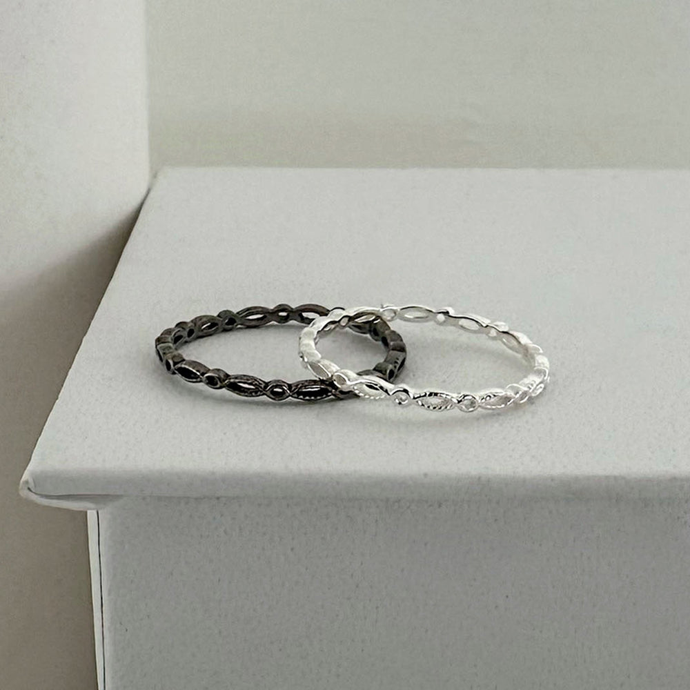 [925 Silver] แหวนทรงลูกบาศก์