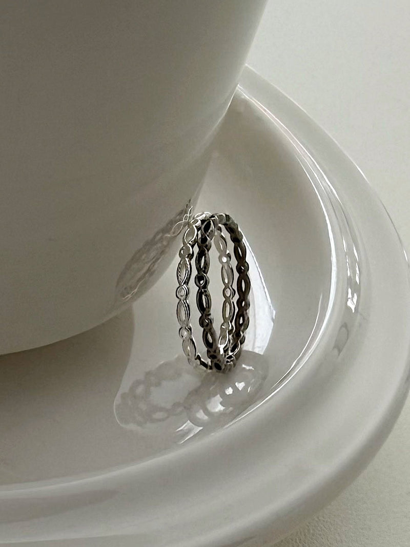 [925 Silver] แหวนทรงลูกบาศก์