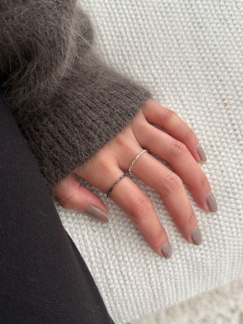 [925 Silver] แหวนทรงลูกบาศก์