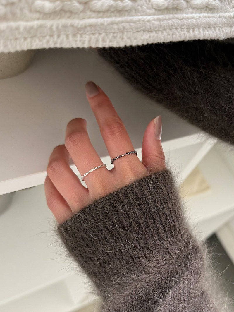 [925 Silver] แหวนทรงลูกบาศก์