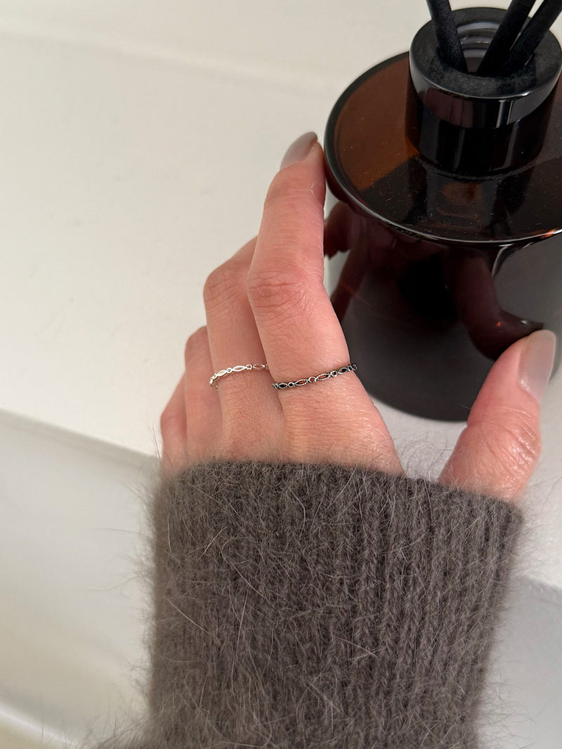 [925 Silver] แหวนทรงลูกบาศก์