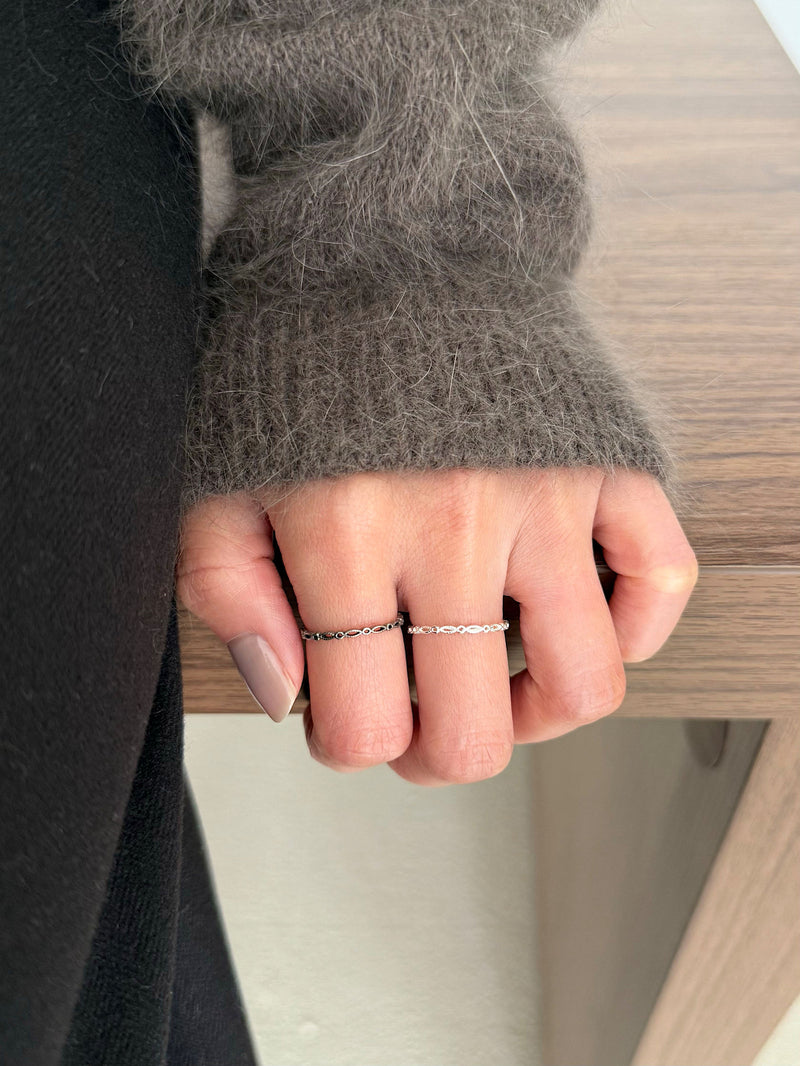 [925 Silver] แหวนทรงลูกบาศก์