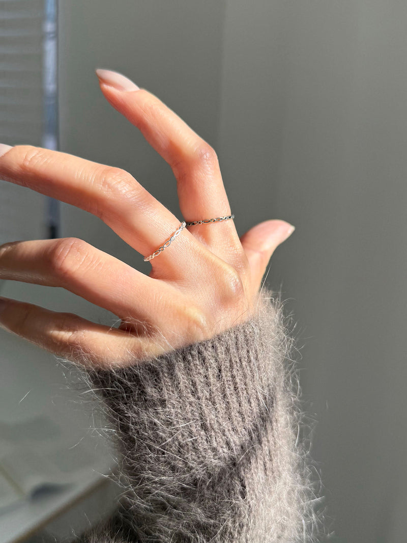 [925 Silver] แหวนทรงลูกบาศก์