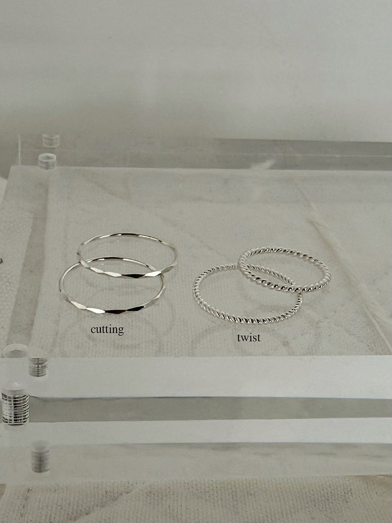 [925 Silver] แหวนทรงลูกบาศก์