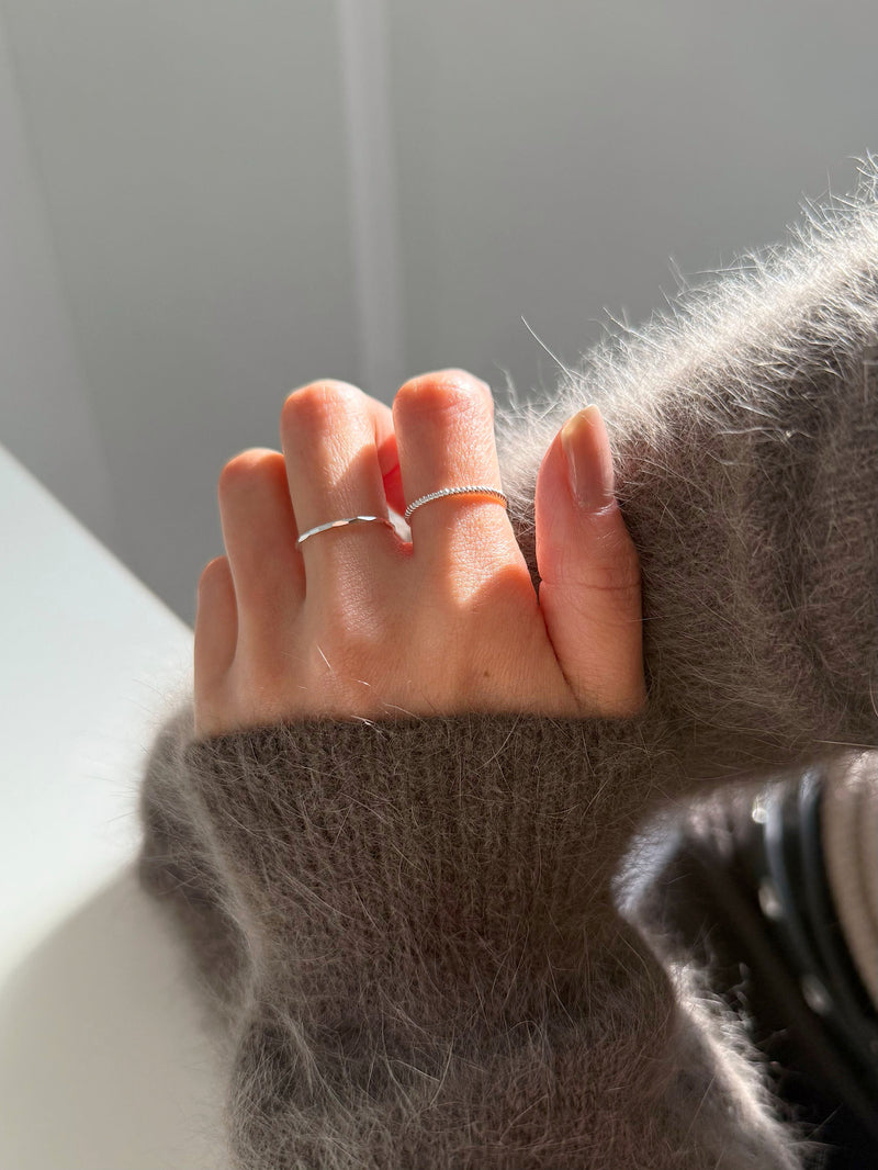 [925 Silver] แหวนทรงลูกบาศก์