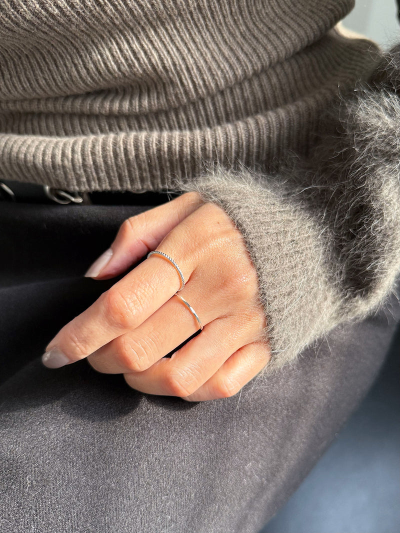 [925 Silver] แหวนทรงลูกบาศก์