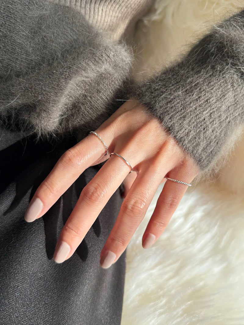 [925 Silver] แหวนทรงลูกบาศก์