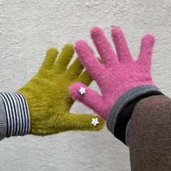 スター ポイント アンゴラ風 スマホ対応 フィンガーレス手袋（2色）アンゴラ手袋 / スマホ対応手袋 / フィンガーレス手袋 / 指なし手袋