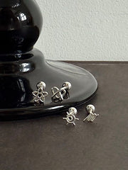 [925 Silver] เจาะ X-Line (2 แบบ) 20G เจาะร่างกาย เจาะหลัง เจาะกระดูกอ่อน 