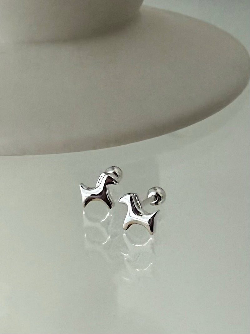 [925 Silver] เจาะ X-Line (2 แบบ) 20G เจาะร่างกาย เจาะหลัง เจาะกระดูกอ่อน 