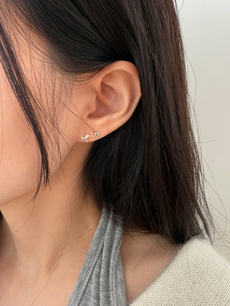 [925 Silver] เจาะ X-Line (2 แบบ) 20G เจาะร่างกาย เจาะหลัง เจาะกระดูกอ่อน 