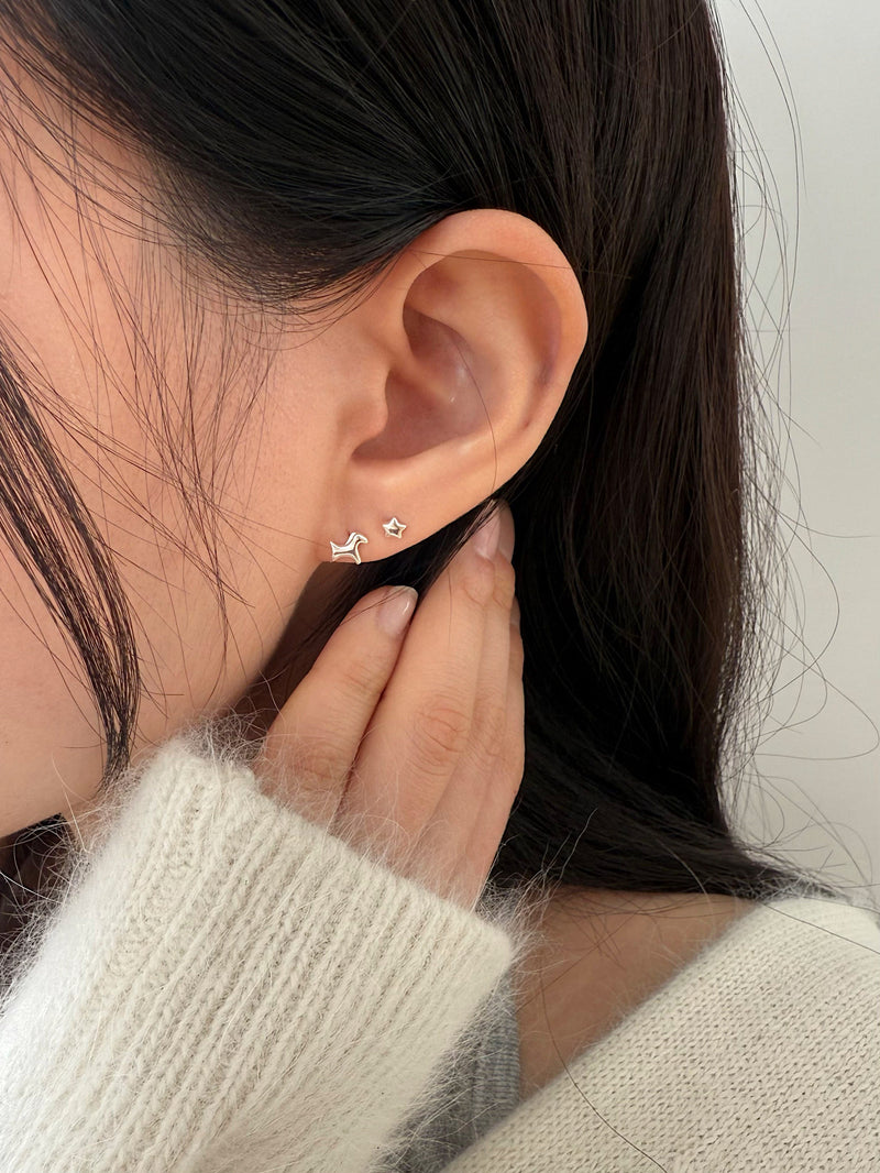 [925 Silver] เจาะ X-Line (2 แบบ) 20G เจาะร่างกาย เจาะหลัง เจาะกระดูกอ่อน 