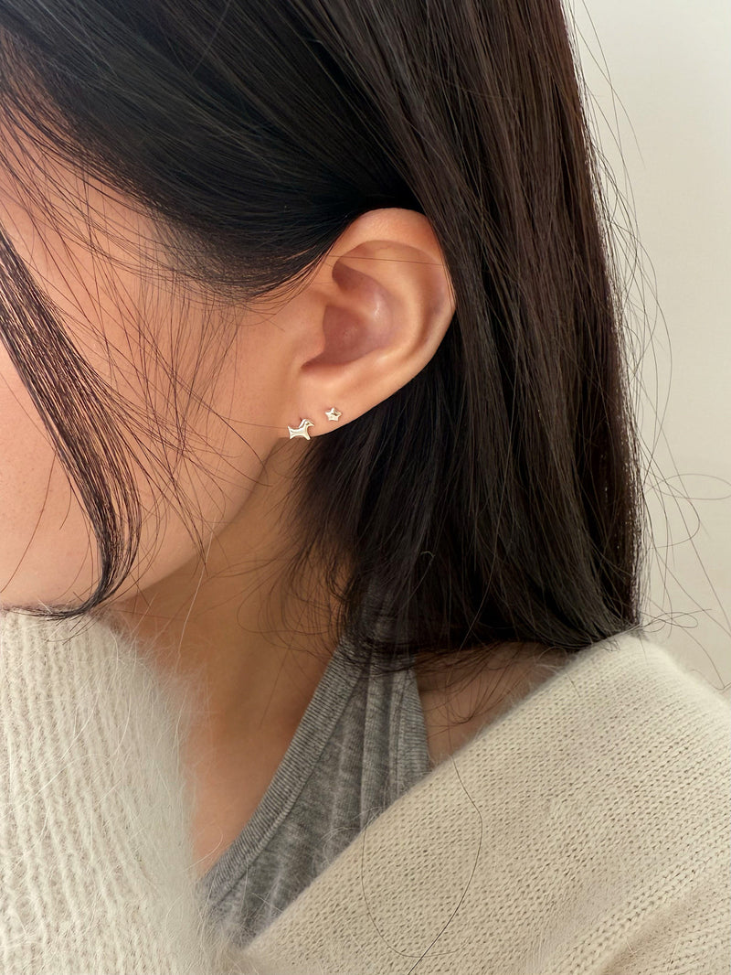 [925 Silver] เจาะ X-Line (2 แบบ) 20G เจาะร่างกาย เจาะหลัง เจาะกระดูกอ่อน 