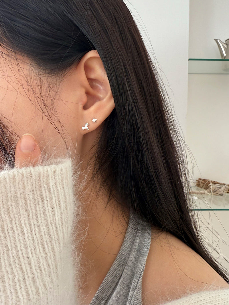 [925 Silver] เจาะ X-Line (2 แบบ) 20G เจาะร่างกาย เจาะหลัง เจาะกระดูกอ่อน 