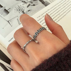 [サージカル] アンティーク クロスインハート リング アンティーク調 クロスインハート