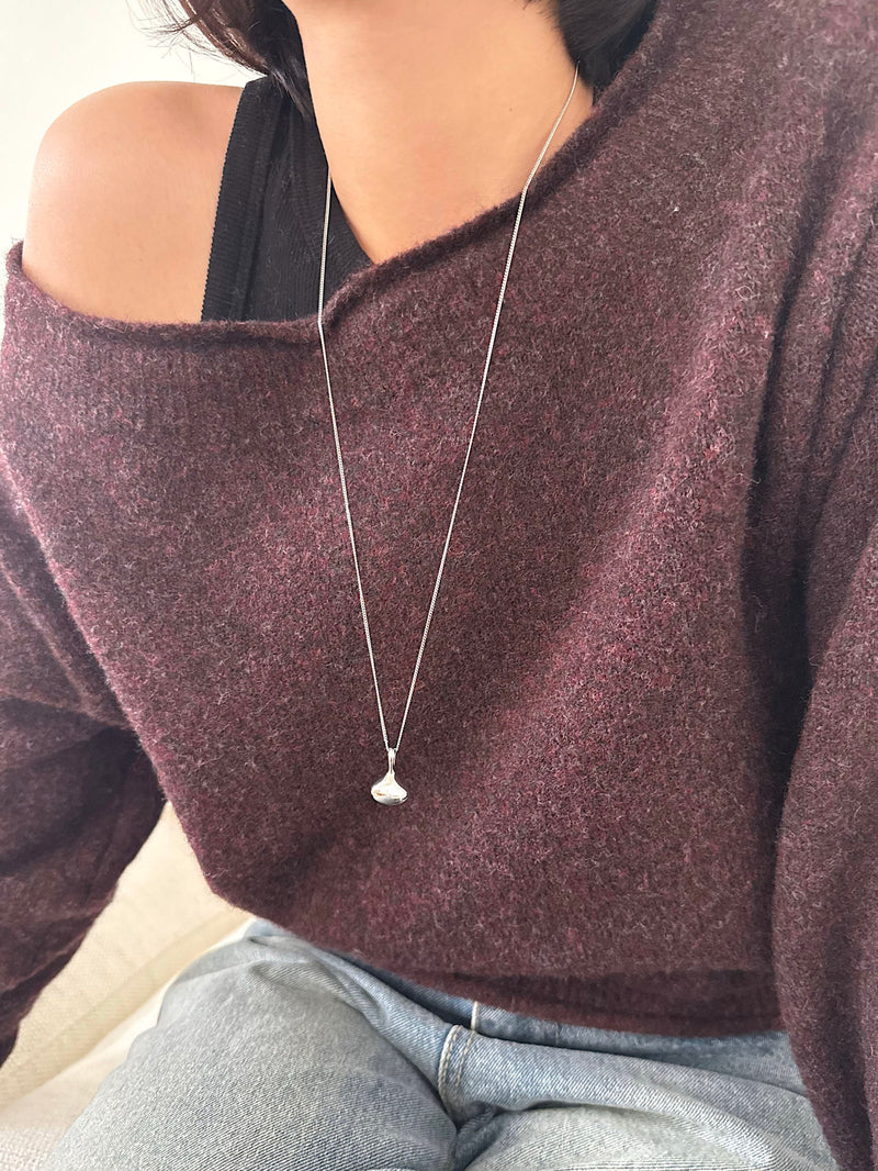 ドロップモチーフ ロングネックレス