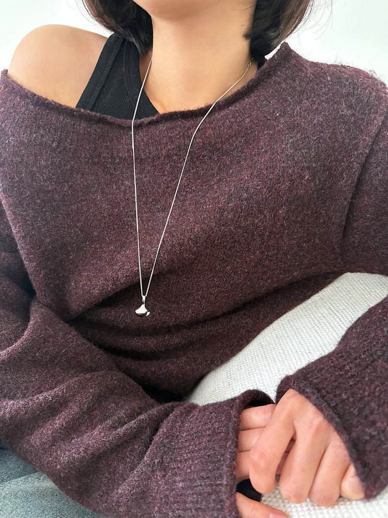 ドロップモチーフ ロングネックレス
