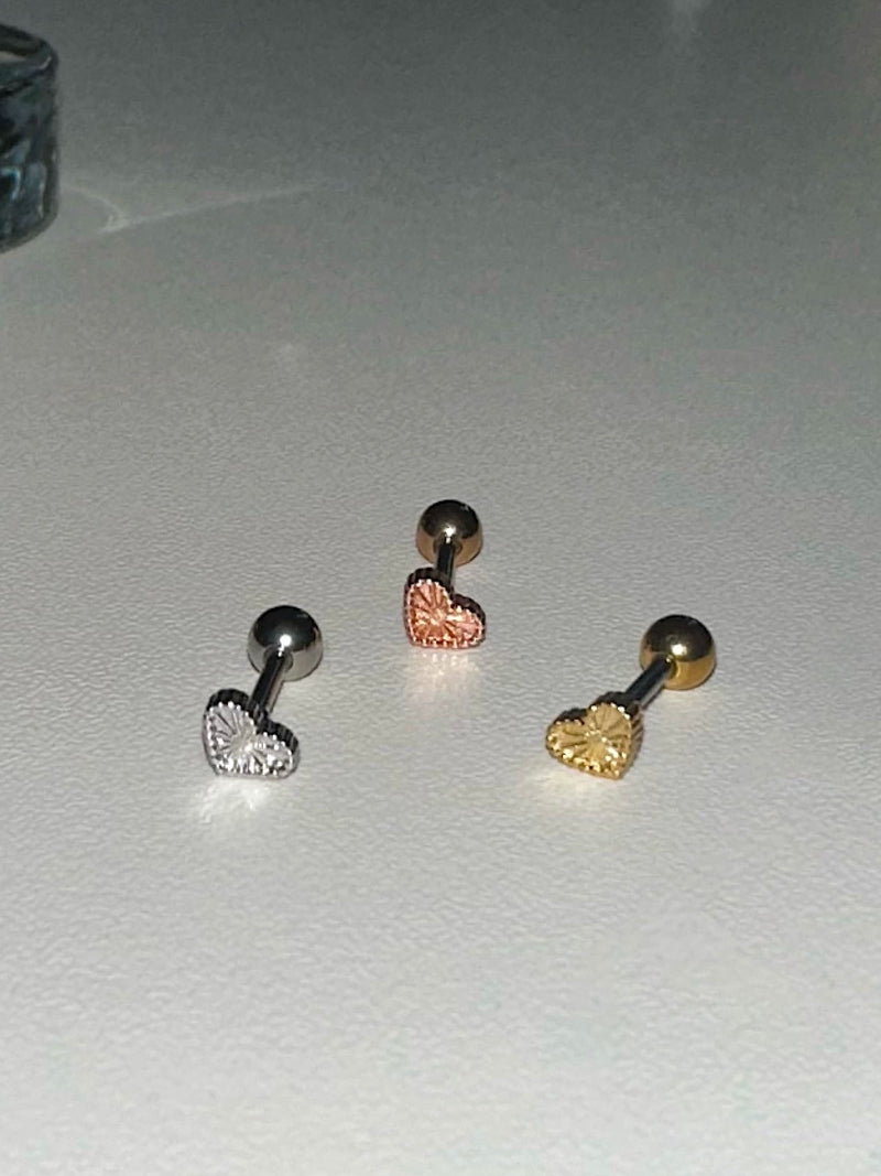 [Surgical] Cross X Piercing (2 types/3 colors) 16G 