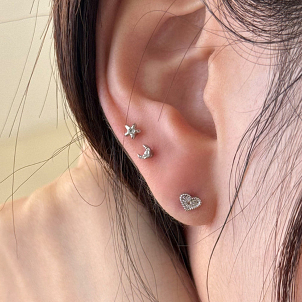 [Surgical] Cross X Piercing (2 types/3 colors) 16G 