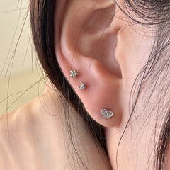 [Surgical] Cross X Piercing (2 types/3 colors) 16G 