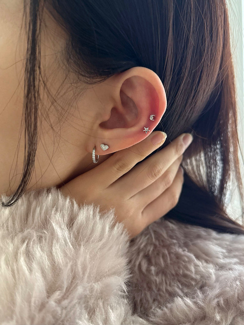 [Surgical] Cross X Piercing (2 types/3 colors) 16G 