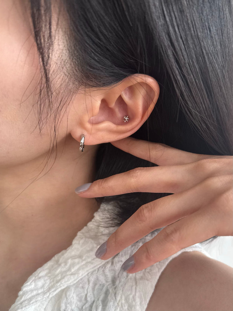 [Surgical] Cross X Piercing (2 types/3 colors) 16G 