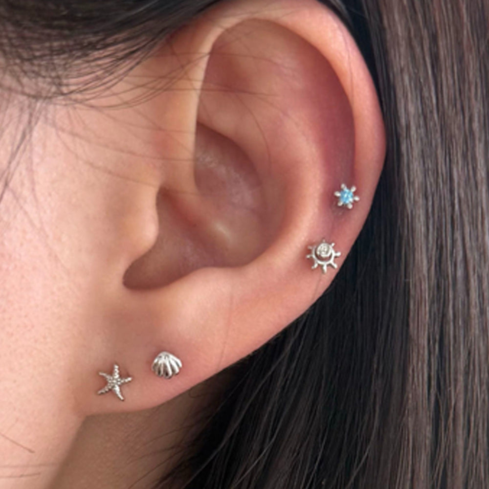 [Surgical] Cross X Piercing (2 types/3 colors) 16G 