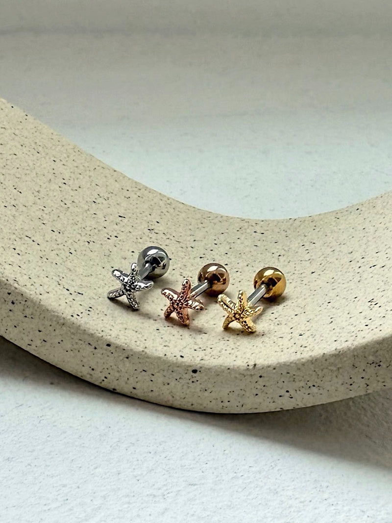 サージカル]ドットスターフィッシュピアス (3Color) 16G ヒトデ