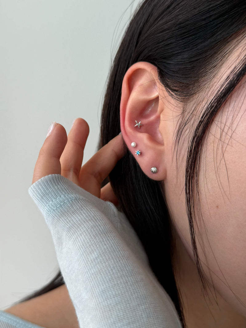 [Surgical] Cross X Piercing (2 types/3 colors) 16G 