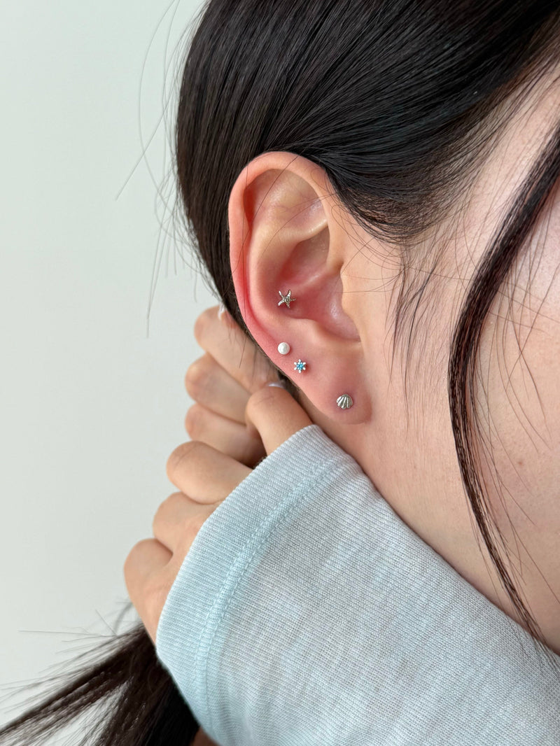 [Surgical] Cross X Piercing (2 types/3 colors) 16G 