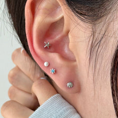 [Surgical] Cross X Piercing (2 types/3 colors) 16G 