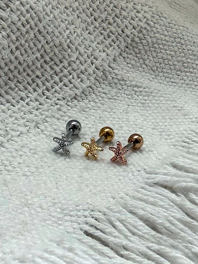 [Surgical] Cross X Piercing (2 types/3 colors) 16G 