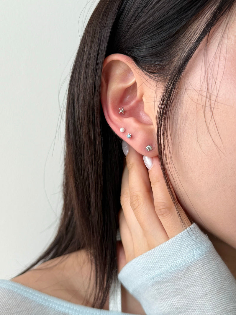 [Surgical] Cross X Piercing (2 types/3 colors) 16G 