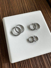 [925 Silver] Triple Cubic Sparkling Ring