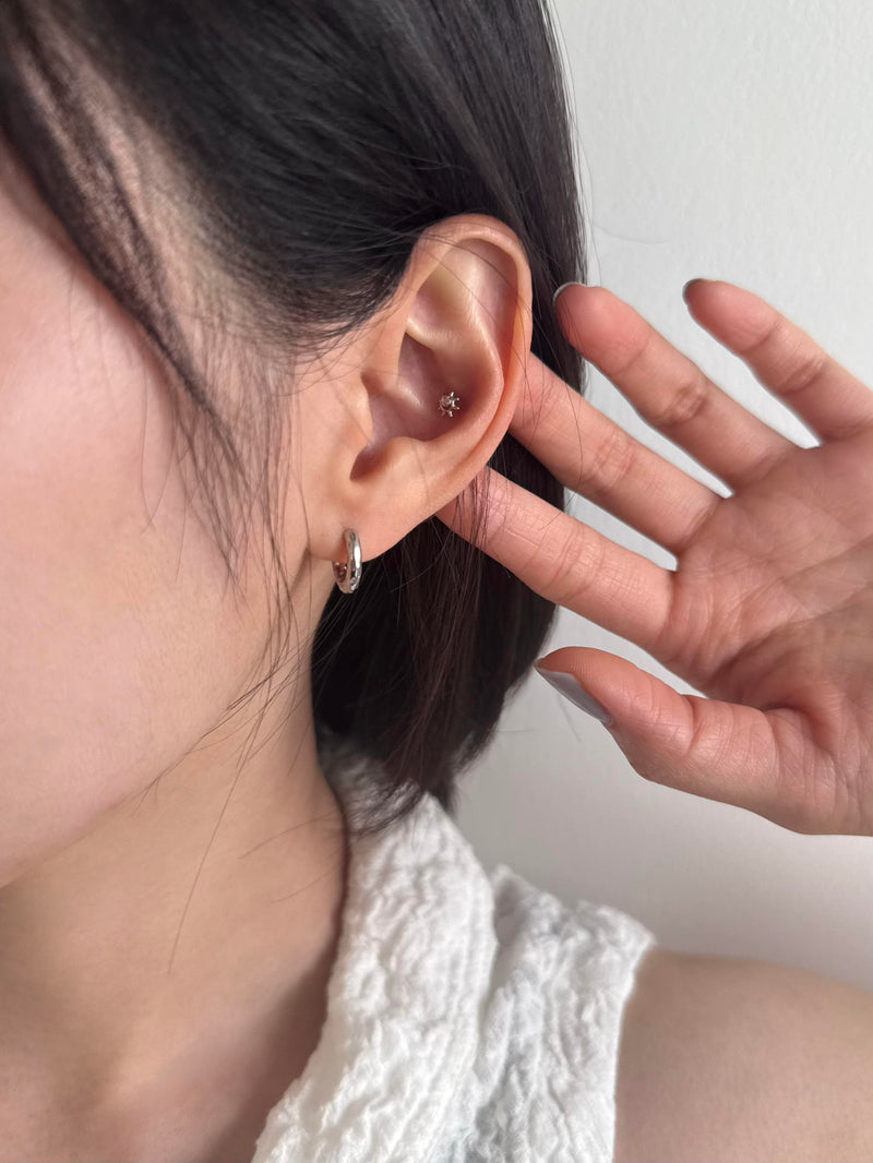 [925 Silver] Triple Cubic Sparkling Ring