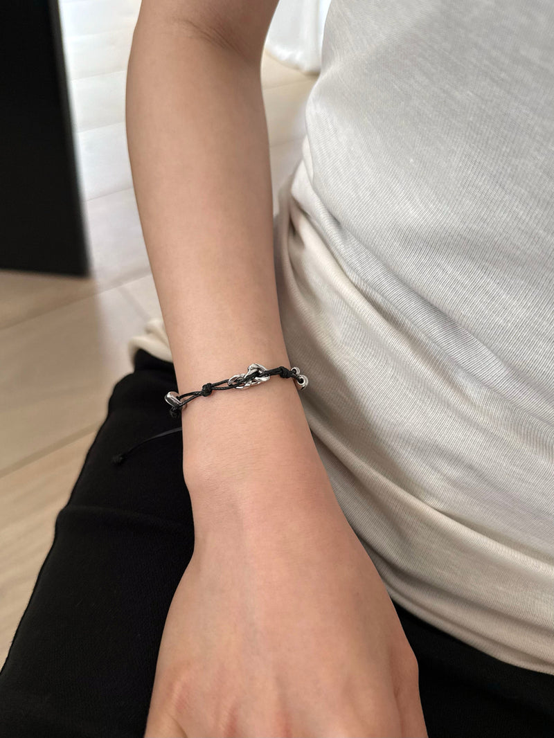 [925 Silver] สร้อยข้อมือพลอยรูปลูกบอลฟองสบู่ (3สี)