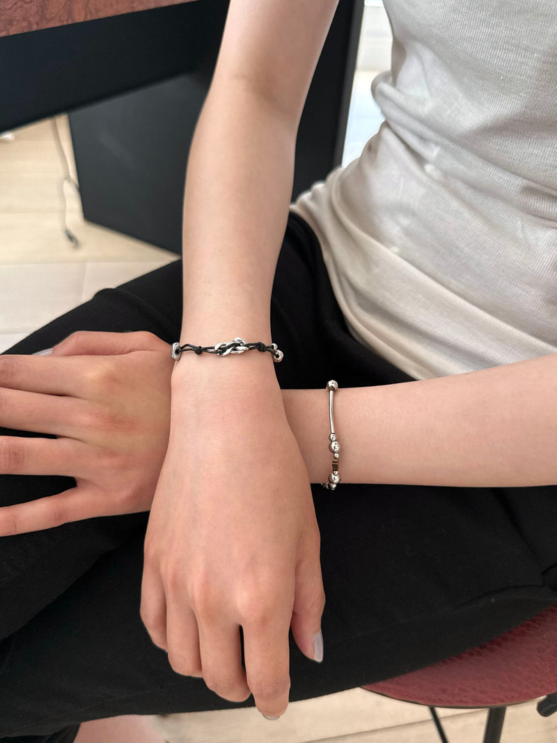 [925 Silver] สร้อยข้อมือพลอยรูปลูกบอลฟองสบู่ (3สี)