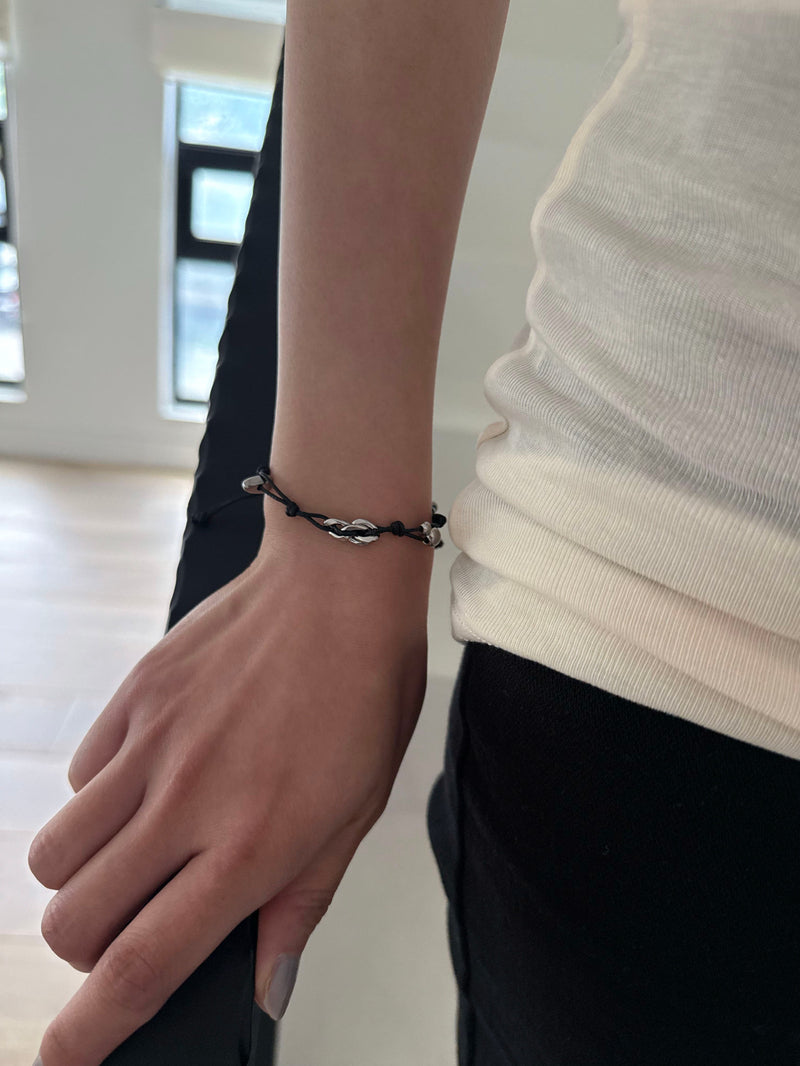 [925 Silver] สร้อยข้อมือพลอยรูปลูกบอลฟองสบู่ (3สี)