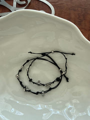 [925 Silver] สร้อยข้อมือพลอยรูปลูกบอลฟองสบู่ (3สี)