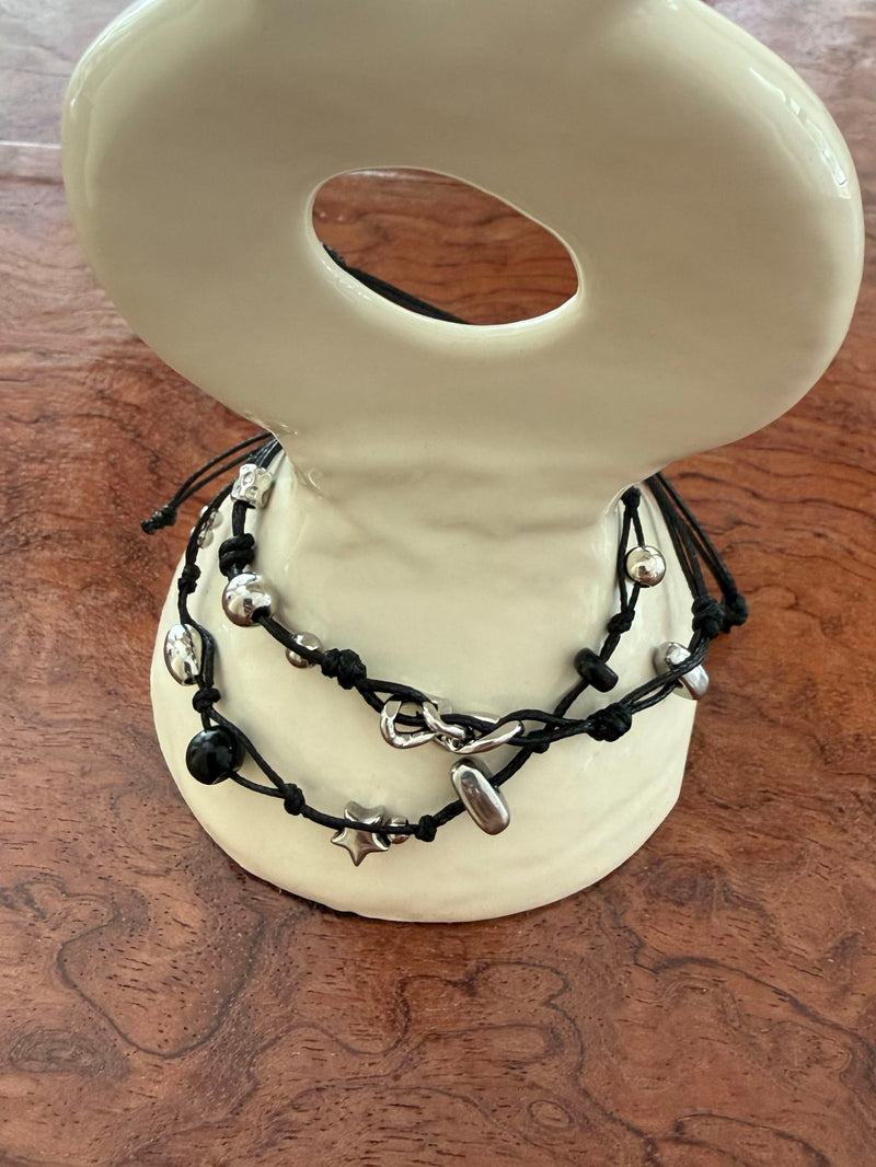 [925 Silver] สร้อยข้อมือพลอยรูปลูกบอลฟองสบู่ (3สี)