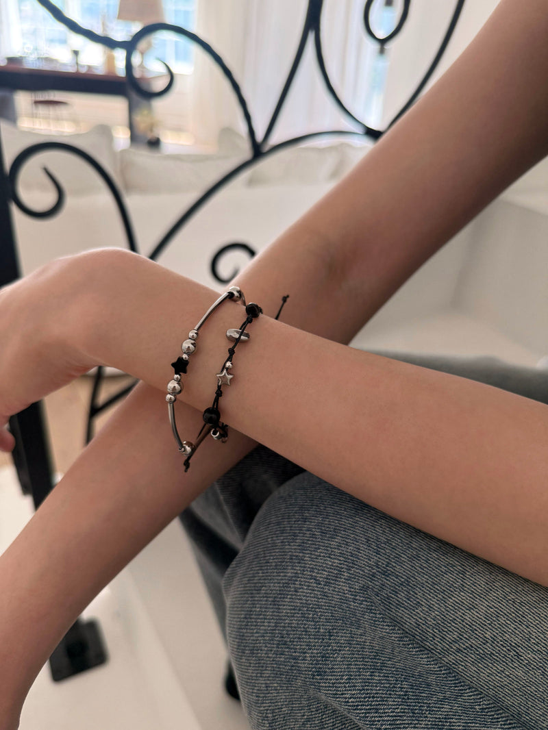 [925 Silver] สร้อยข้อมือพลอยรูปลูกบอลฟองสบู่ (3สี)