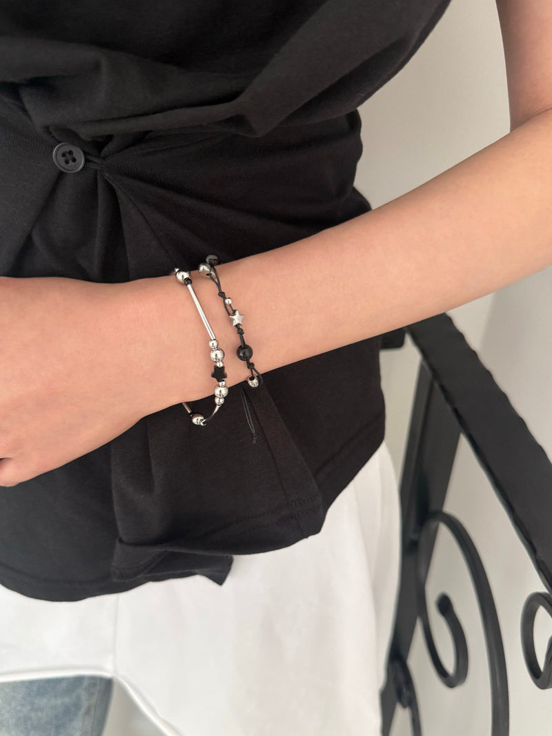 [925 Silver] สร้อยข้อมือพลอยรูปลูกบอลฟองสบู่ (3สี)