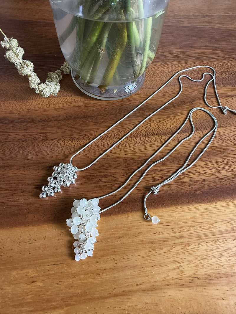 [Surgical] Autumn Color String Heart Long Necklace (3 colors/adjustable length)