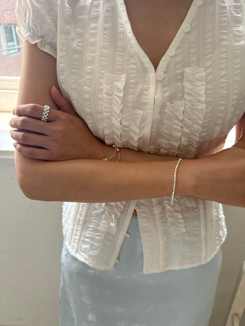 [925 Silver] Bubble Ball Gemstone Bracelet (3color)