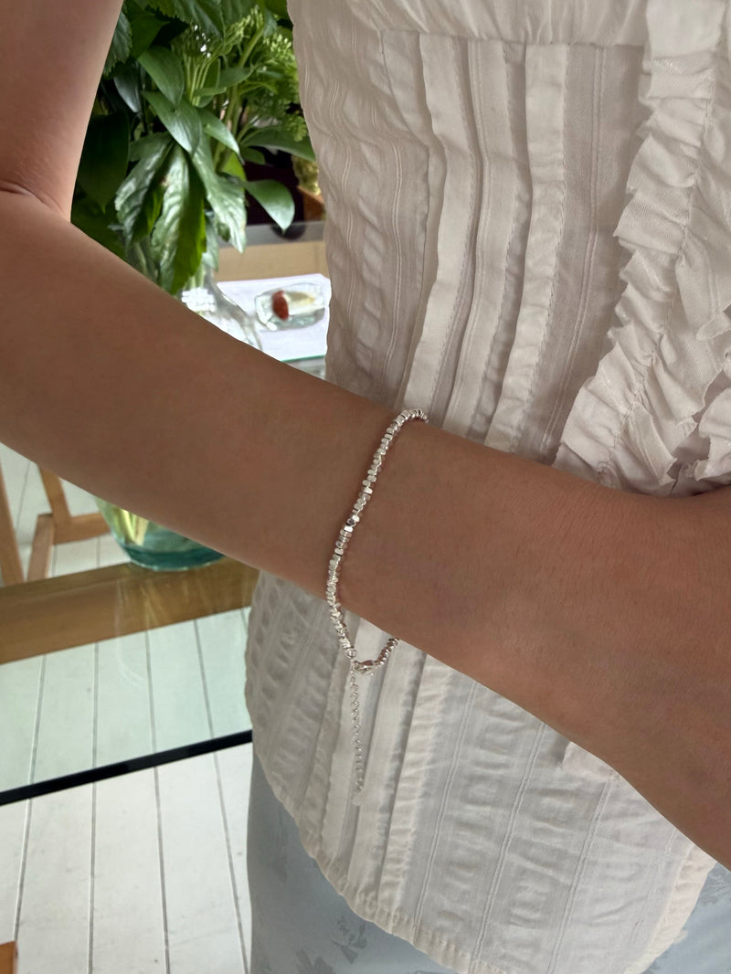 [925 Silver] Bubble Ball Gemstone Bracelet (3color)